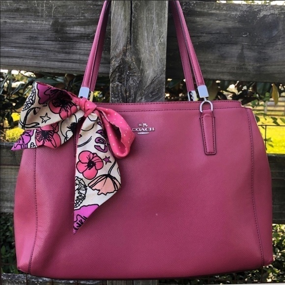 Coach Christie Red Punch Pink Satchel Wallet Set - Picture 8 of 8